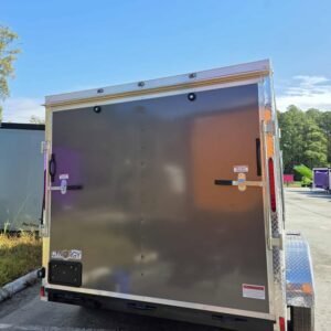 Enclosed 7x12 Charcoal Gray Cargo Trailer - Image 3