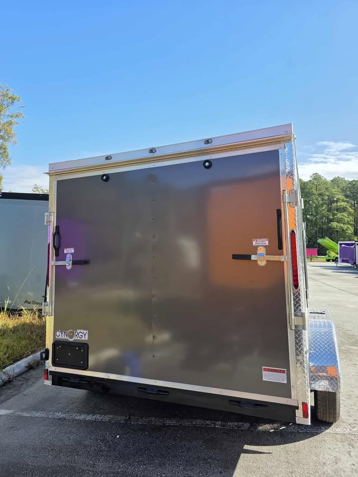 Enclosed 7x12 Charcoal Gray Cargo Trailer - Image 3