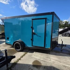 Enclosed 6x12 Water Blue Cargo Trailer