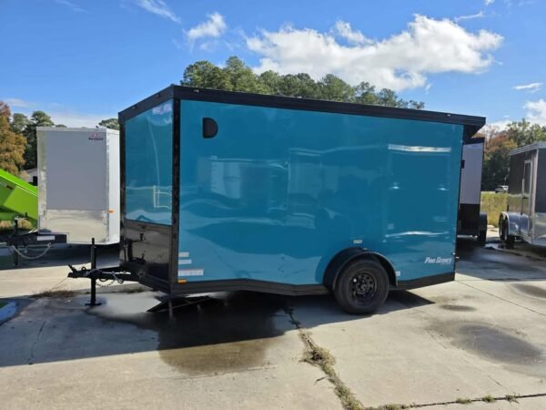 Enclosed 6x12 Water Blue Cargo Trailer