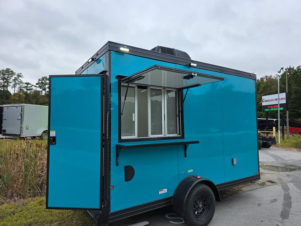 Concession 6x12 Water Blue Trailer - Image 11