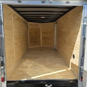 Enclosed 5x10 Charcoal Gray Cargo Trailer - Image 3