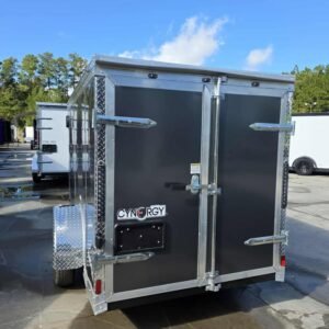 Enclosed 5x10 Charcoal Gray Cargo Trailer - Image 4