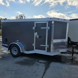 Enclosed 5x10 Charcoal Gray Cargo Trailer