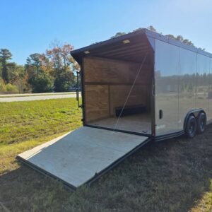 Enclosed 8.5x20 Dove Gray Cargo/Car Hauler Trailer - Image 2