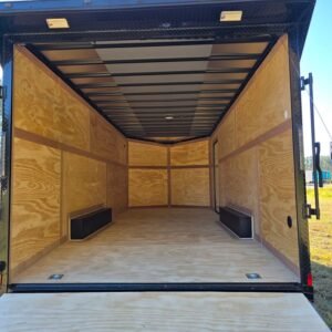 Enclosed 8.5x20 Dove Gray Cargo/Car Hauler Trailer - Image 3