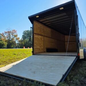 Enclosed 8.5x20 Dove Gray Cargo/Car Hauler Trailer - Image 4