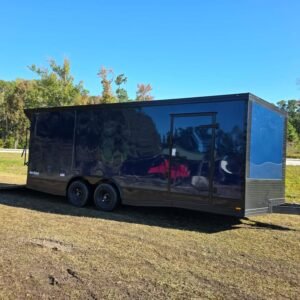 Enclosed 8.5x20 Indigo Blue Cargo/Car Hauler