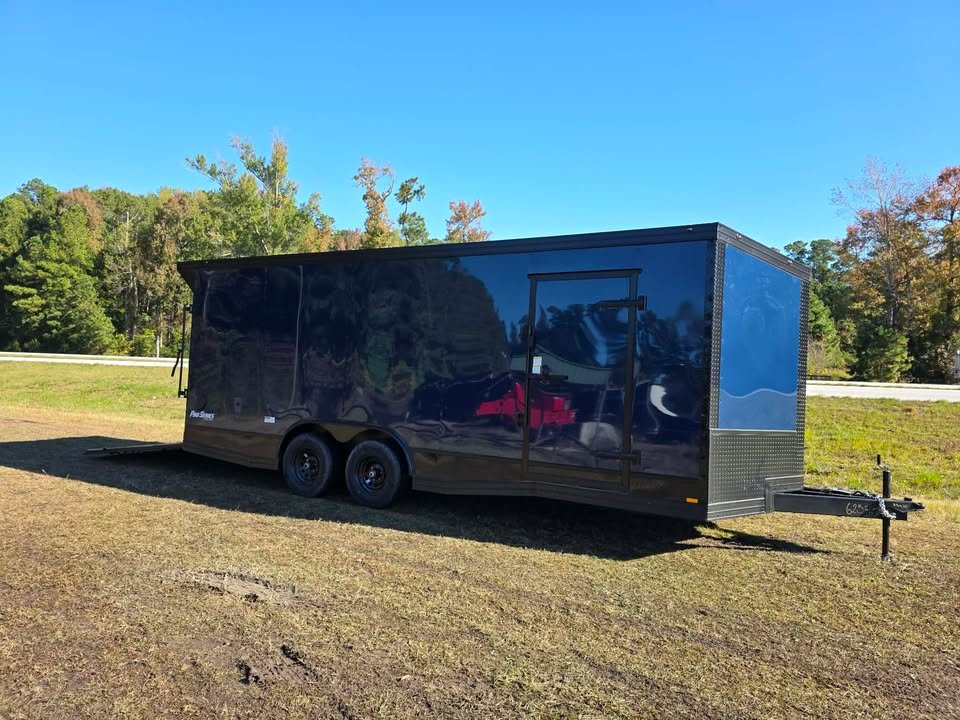 Enclosed 8.5x20 Indigo Blue Cargo/Car Hauler - Image 1