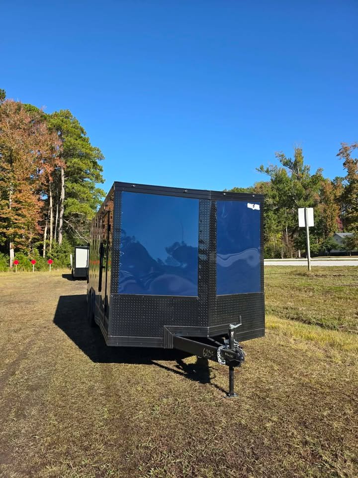 Enclosed 8.5x20 Indigo Blue Cargo/Car Hauler - Image 2