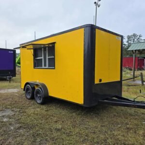 Vending 7x14Ta Yellow Concession Trailer