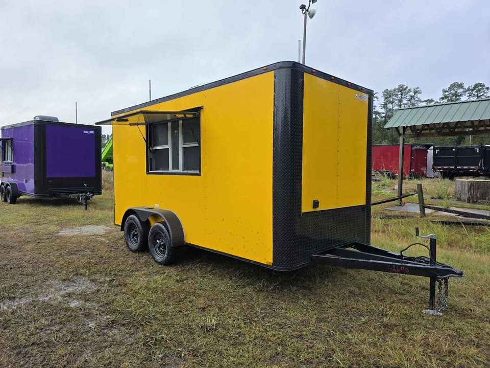 Vending 7x14Ta Yellow Concession Trailer - Image 1