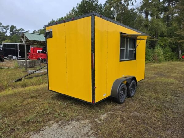 Vending 7x14Ta Yellow Concession Trailer