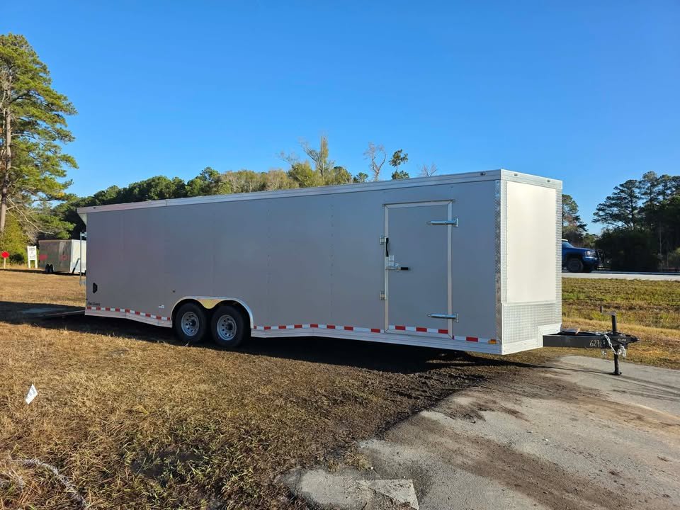 ENCLOSED 8.5x28 Silver Car Hauler - Image 6