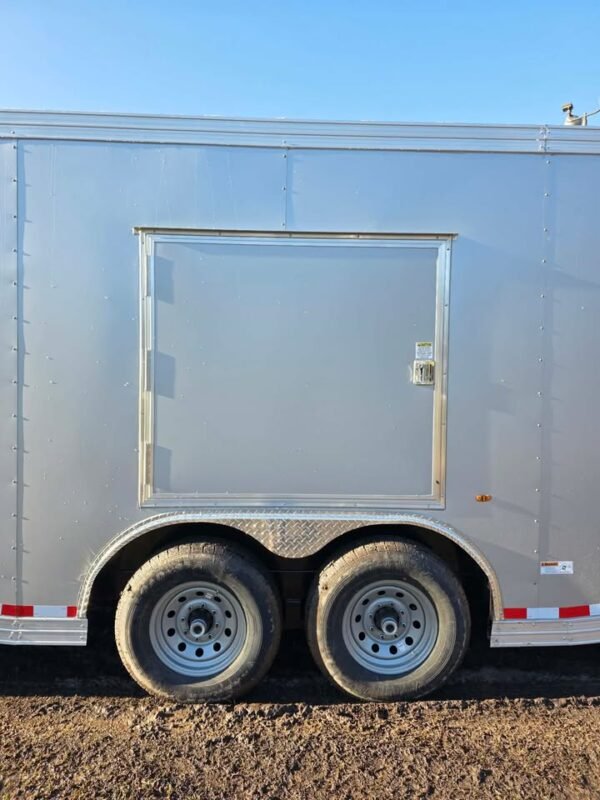 ENCLOSED 8.5x28 Silver Car Hauler