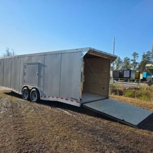 ENCLOSED 8.5x28 Silver Car Hauler - Image 4