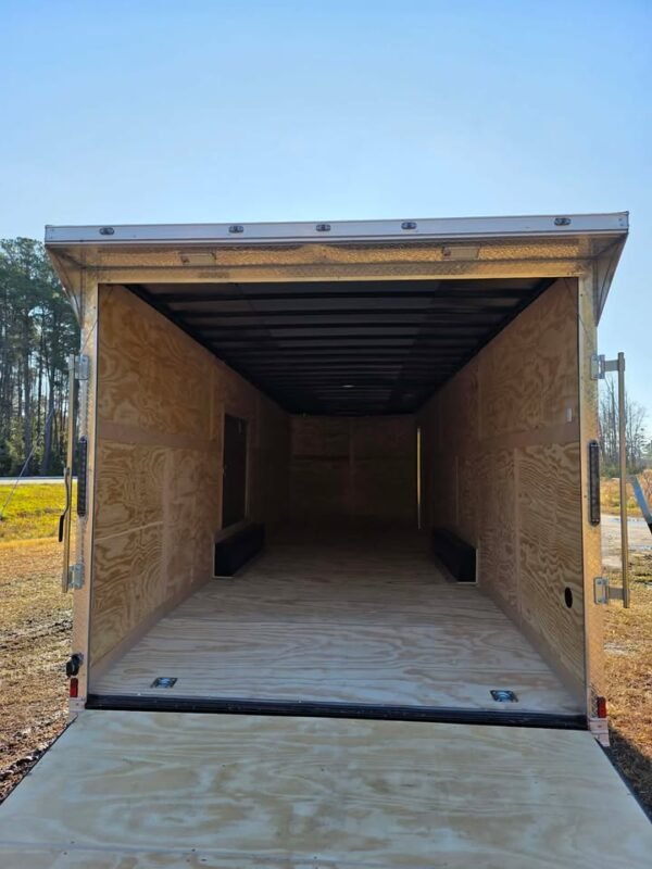 ENCLOSED 8.5x28 Silver Car Hauler