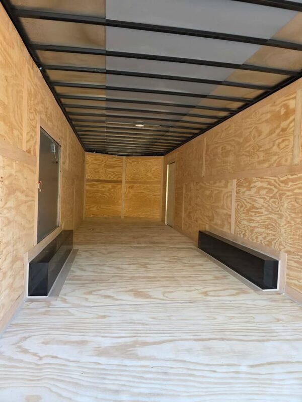 ENCLOSED 8.5x28 Silver Car Hauler