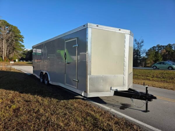 ENCLOSED 8.5×24 Dove Gray Car Hauler