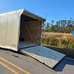 ENCLOSED 8.5×24 Dove Gray Car Hauler - Image 3