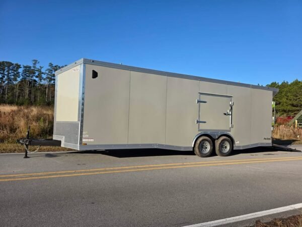 ENCLOSED 8.5×24 Dove Gray Car Hauler