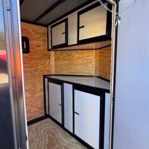 Enclosed 6x12 2-Tone Black & White Cargo Trailer - Image 2