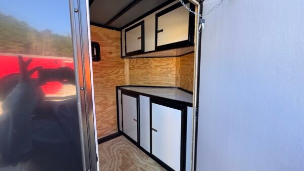 Enclosed 6x12 2-Tone Black & White Cargo Trailer