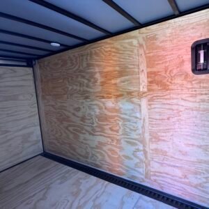 Enclosed 6x12 2-Tone Black & White Cargo Trailer - Image 4