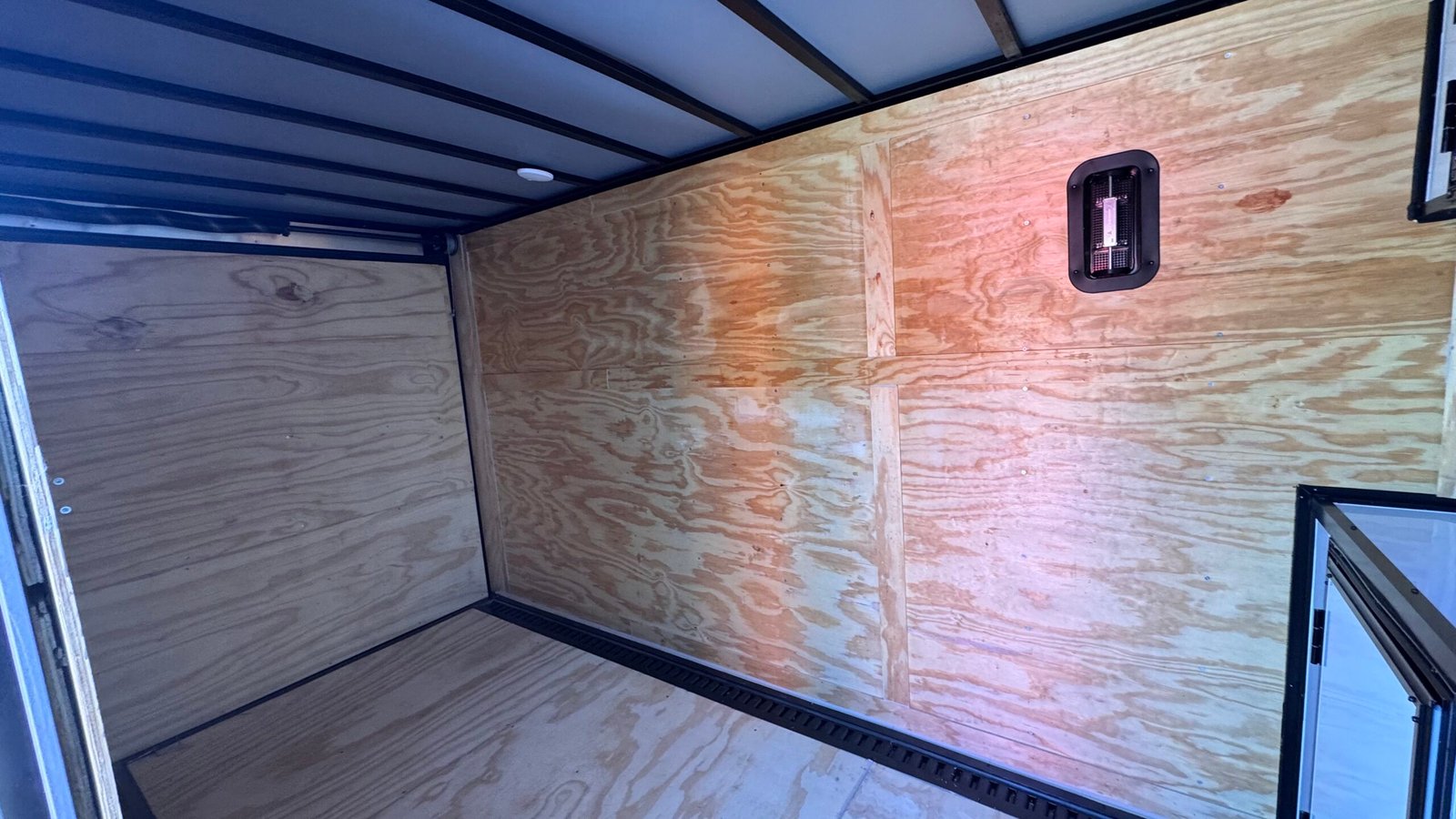 Enclosed 6x12 2-Tone Black & White Cargo Trailer - Image 4