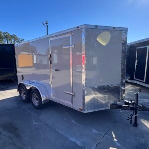 ENCLOSED 6x12 Dove Gray Cargo Trailer