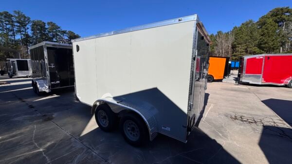ENCLOSED 6x12 Dove Gray Cargo Trailer
