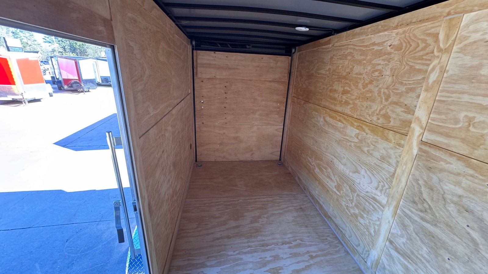 Enclosed 6x12 Black Cargo Trailer - Image 3
