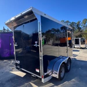 Enclosed 6x12 Black Cargo Trailer - Image 4