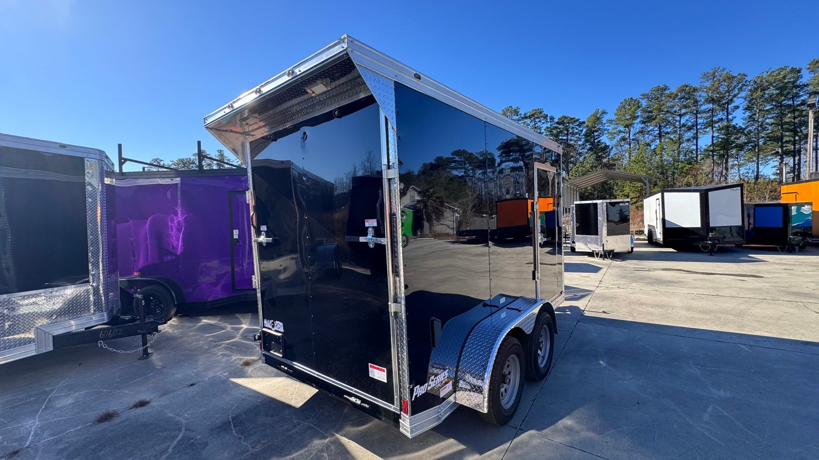 Enclosed 6x12 Black Cargo Trailer - Image 4