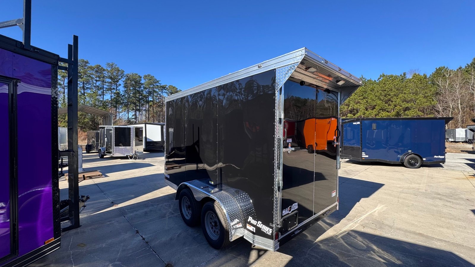 Enclosed 6x12 Black Cargo Trailer - Image 2