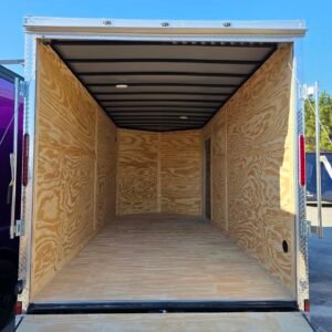 ENCLOSED 7x16 Black Cargo Trailer - Image 6