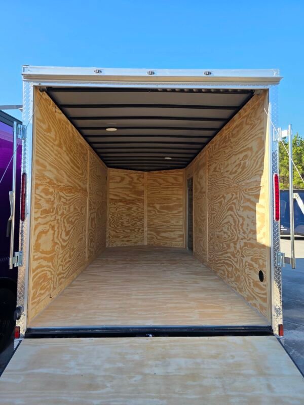 ENCLOSED 7x16 Black Cargo Trailer