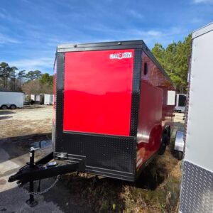 Enclosed 8.5x16 Red Enclosed Car Hauler Trailer - Image 6