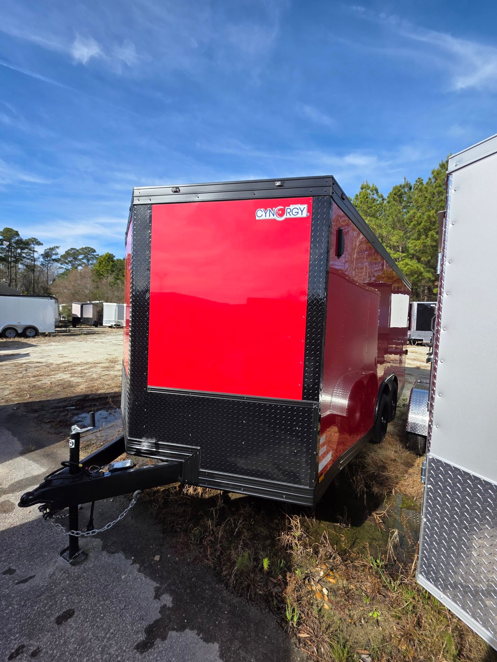 Enclosed 8.5x16 Red Enclosed Car Hauler Trailer - Image 6