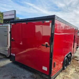 Enclosed 8.5x16 Red Enclosed Car Hauler Trailer - Image 5