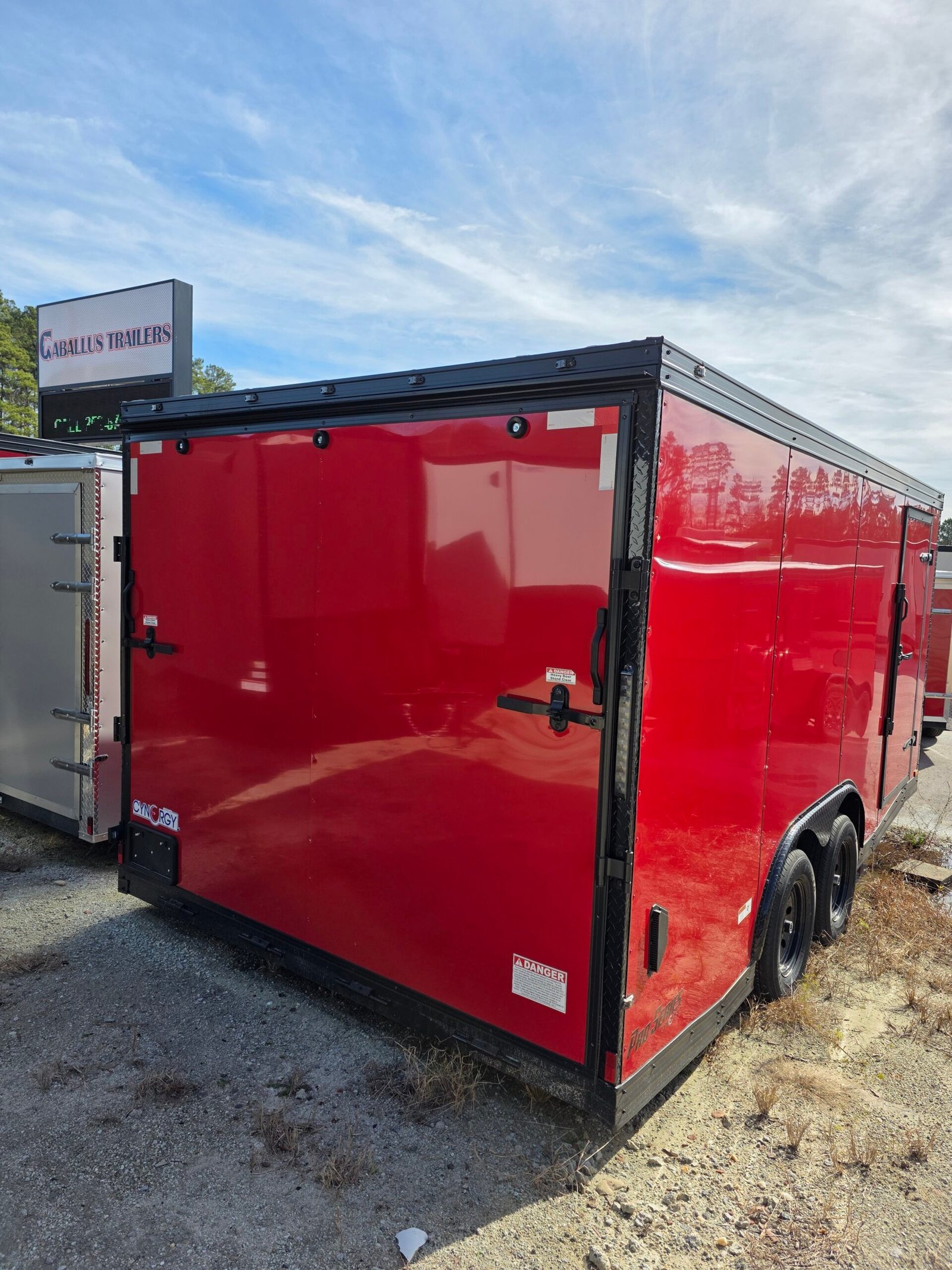 Enclosed 8.5x16 Red Enclosed Car Hauler Trailer - Image 5