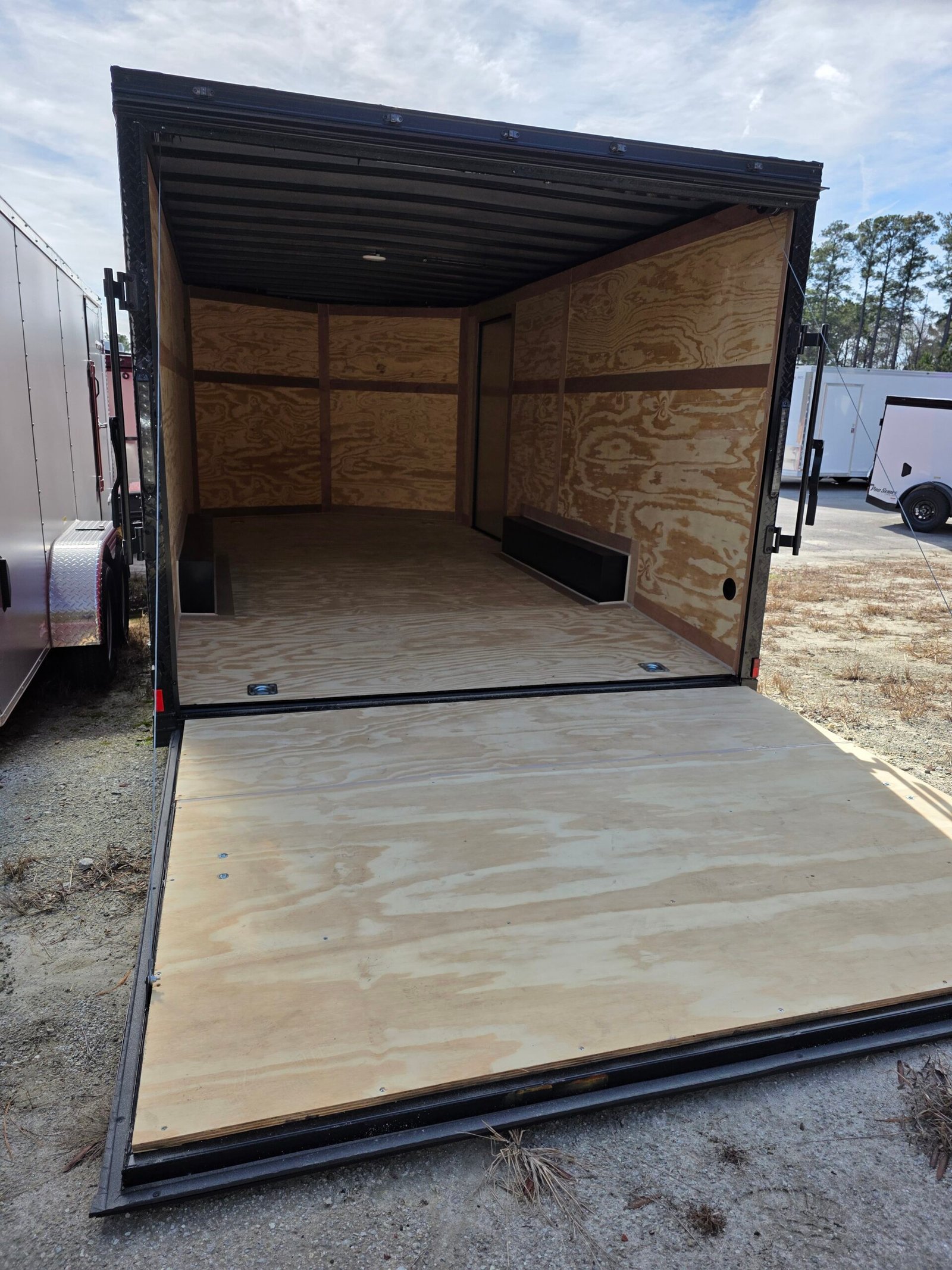 Enclosed 8.5x16 Red Enclosed Car Hauler Trailer - Image 4