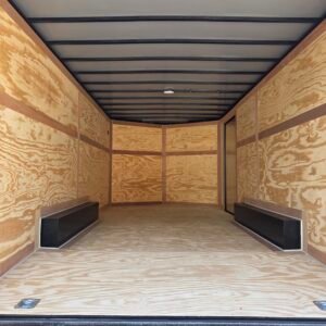 Enclosed 8.5x16 Red Enclosed Car Hauler Trailer - Image 3