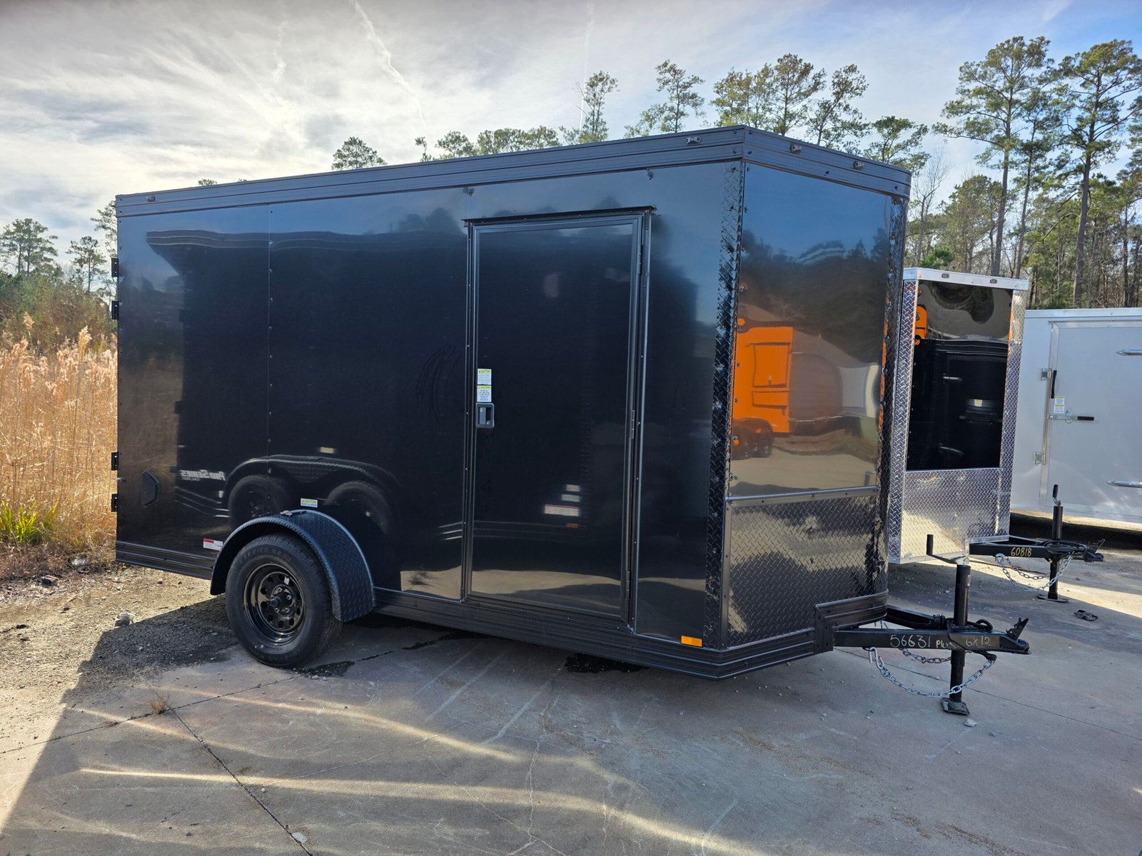 Enclosed 6x12 Black Cargo Trailer - Image 1