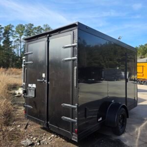 Enclosed 6x12 Black Cargo Trailer - Image 2