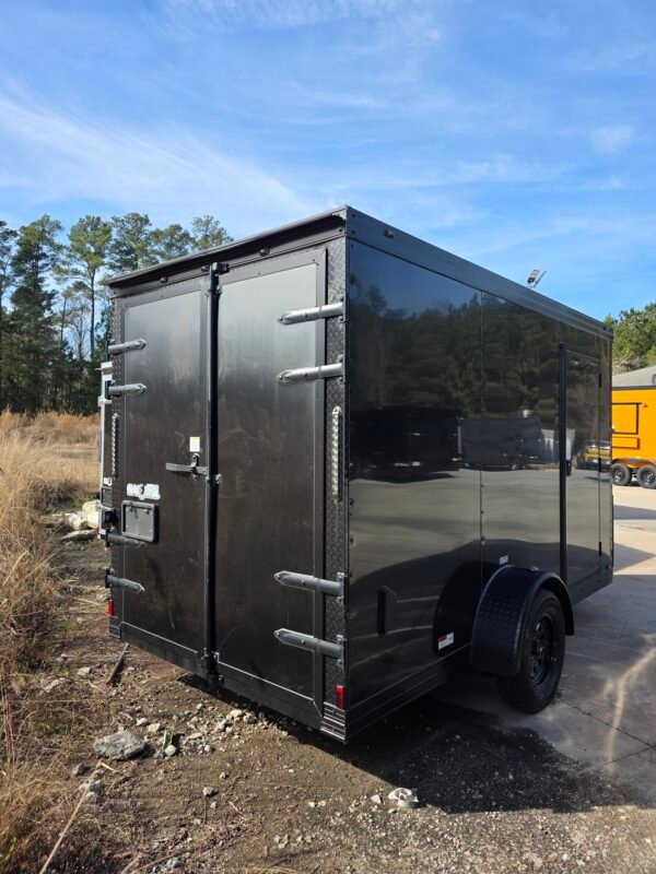 Enclosed 6x12 Black Cargo Trailer
