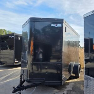 Enclosed 6x12 Black Cargo Trailer - Image 3