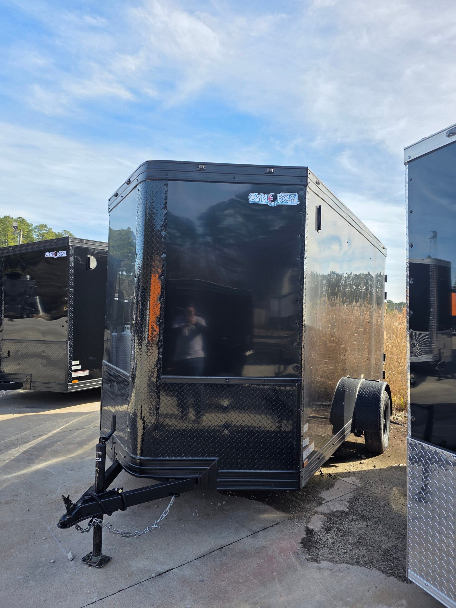 Enclosed 6x12 Black Cargo Trailer - Image 3