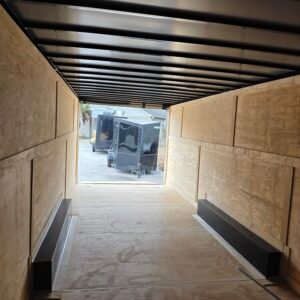 Enclosed 8.5x32 White Enclosed Car Hauler Trailer - Image 4