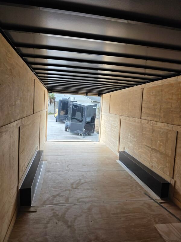 Enclosed 8.5x32 White Enclosed Car Hauler Trailer